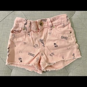 Infant Pink Denim Shorts